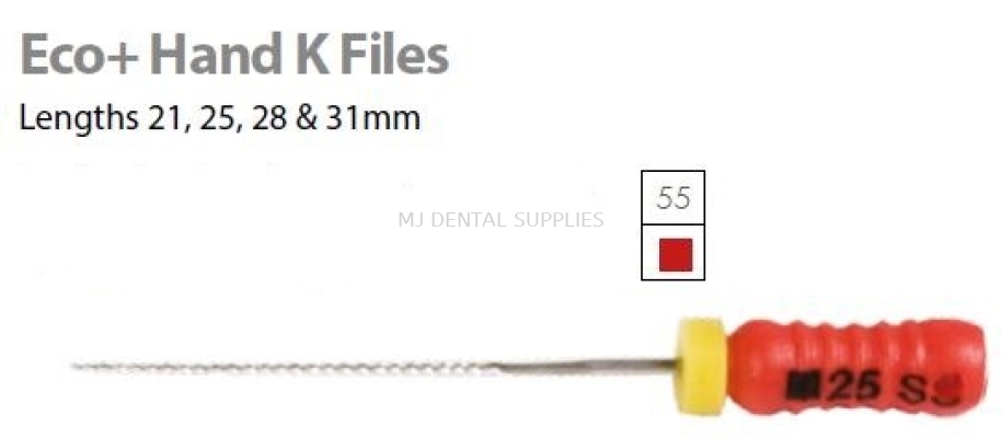 ECO+HAND K FILES INDIVIDUAL SIZE 55, PERFECTION PLUS