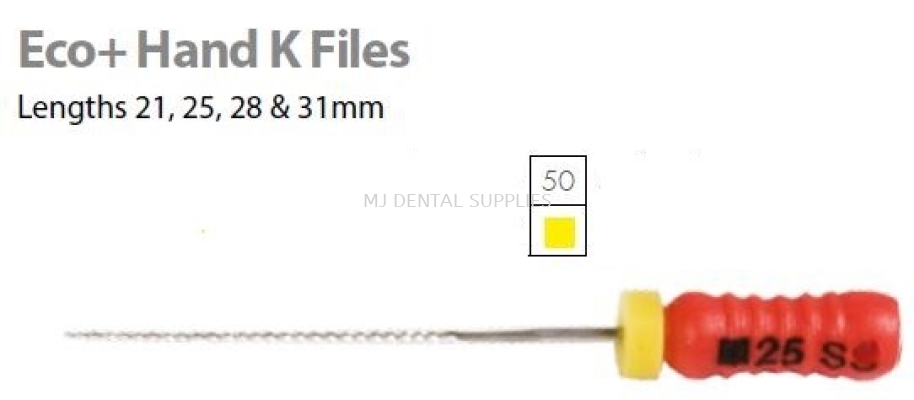 ECO+HAND K FILES INDIVIDUAL SIZE 50, PERFECTION PLUS
