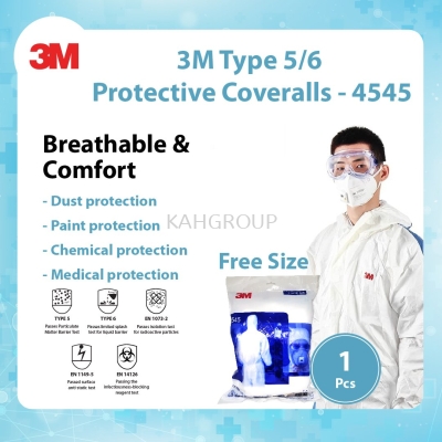 3M Type 5/6 Protective Coveralls - 4545 @ Anti Virus
