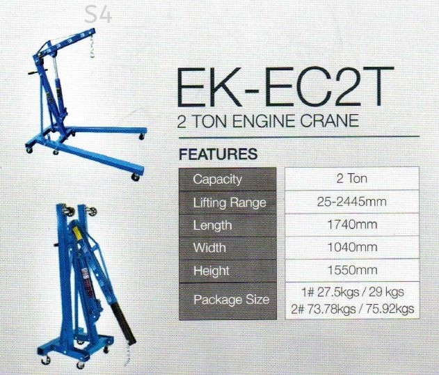 Automotive Garage 2 Ton Hydraulic ENGINE CRANE