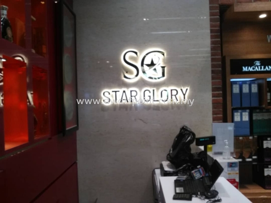 Gold Stainless Steel Boxup Lettering with LED back lights