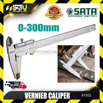 SATA 91503 Vernier Caliper 0-300mm c/w ABS Plastic Box High accuracy Stainless Steel