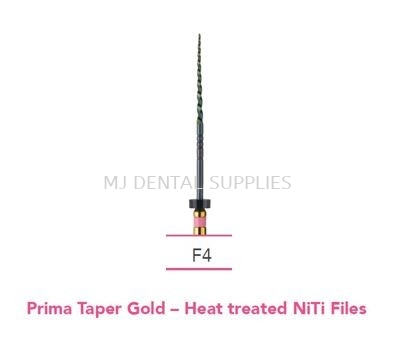 PRIMA TAPER GOLD-HEAT TREATED NiTi FILES 25MM (F4)