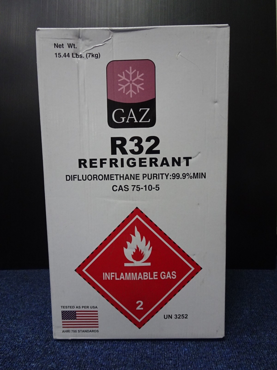 GAZ 32 X 15.44LBS (7KG) HFC REFRIGERANT GAS (PRODUCT OF SINGAPORE) (USA : AHRI 700 STANDARDS)