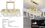 CRYSTAL CHANDELIER - GOLD Crystal Pendant Light  PENDANT LIGHT