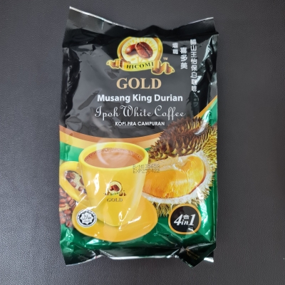 HICOMI GOLD MUSANG KING DURIAN IPOH WHITE COFFEE 4 IN 1