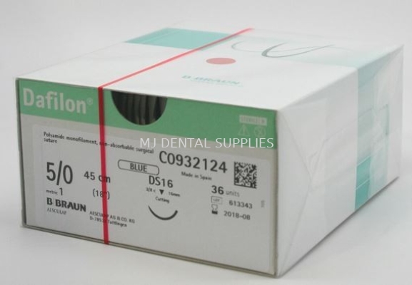 DAFILON BLUE SUTURE 5/0 (NON-ABSORBABLE) #C0932124, B.BRAUN