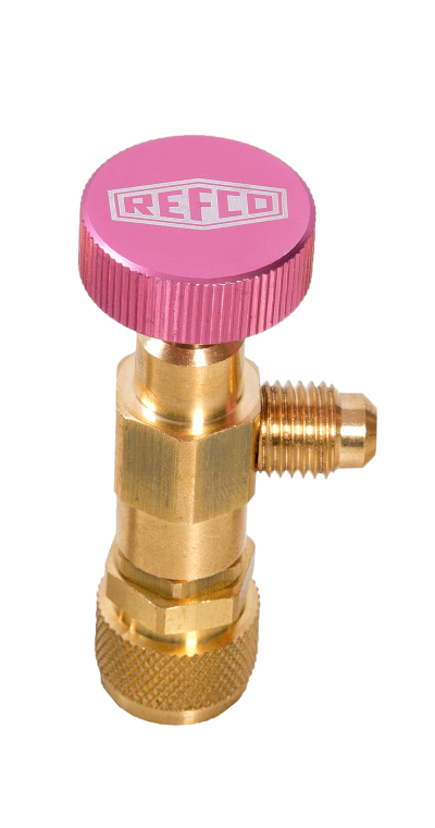 A-38410 REFCO Charging Valve - 1/4" SAE X 5/16" SAE (R32/R410A)