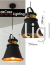 LANTERN HANGING LAMP MATTE BLACK/GOLD INNER TYPE C Retro Loft Design Pendant Light PENDANT LIGHT