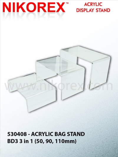 530408 - ACRYLIC BAG STAND BD3 3 in 1 (50, 90, 110mm)