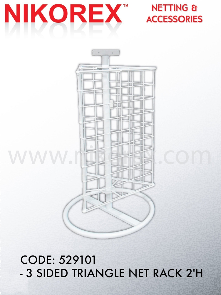 529101 - 3 SIDED TRIANGLE NET RACK 2'H Net Rack Display COUNTER DISPLAY ...