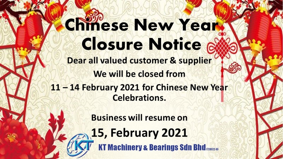 Chinese New Year Closure Notice Feb 08, 2021, Selangor, Malaysia, Kuala Lumpur (KL), Seri