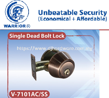 WARRIOR SINGLE DEAD BOLT LOCK V 7101 AC SS (WS)