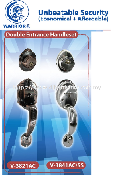 WARRIOR DOUBLE ENTRANCE HANDLESET V 3821 AC (WS)