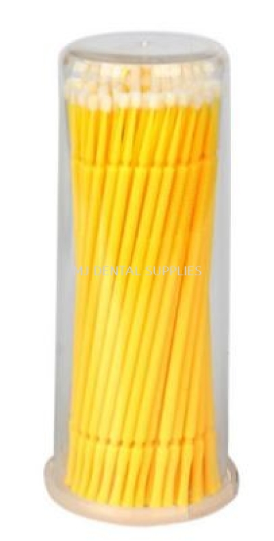 MICROBRUSH APPLICATOR YELLOW (FINE)