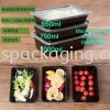 Black Base Take Away Container Rectangle Container PP Container