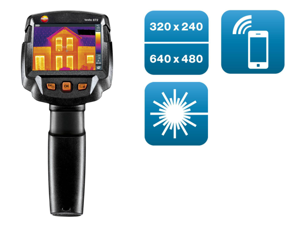 TESTO 872 Thermal Imager (320 x 240 pixels, App, Laser)