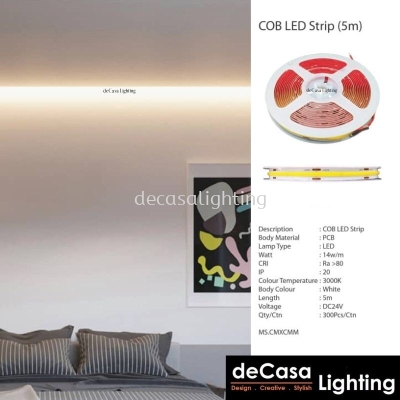 COB Led Strip Light (5m/Roll) 12v/ 24v