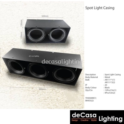 Spotlight Eyeball Casing - Black (1/2/3 Head)