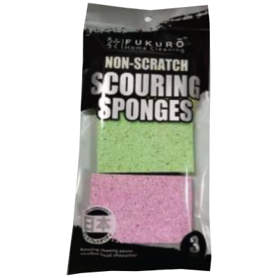 Fukuro Non-Scratch Scouring Sponges (3pcs)