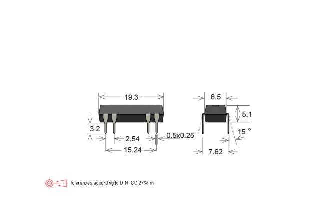 Standex DIP05-1A72-12F Series Reed Relay