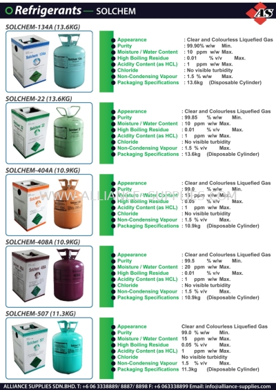 SOLCHEM Refrigerants