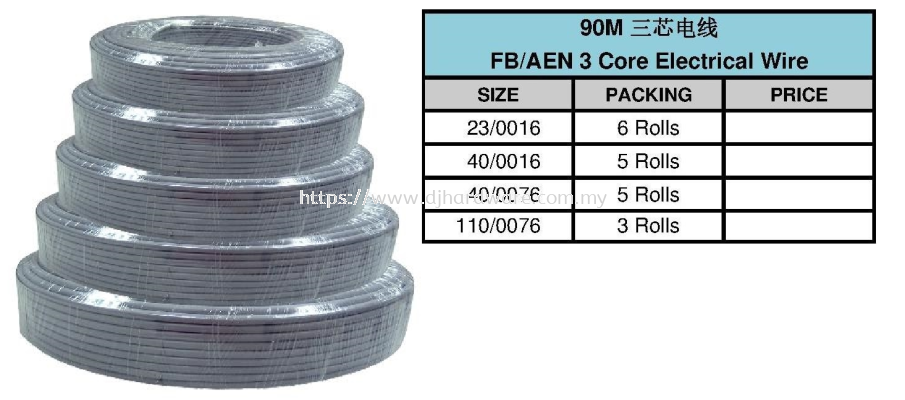 FB AEN 3 CORE ELECTRICAL WIRE (WS)