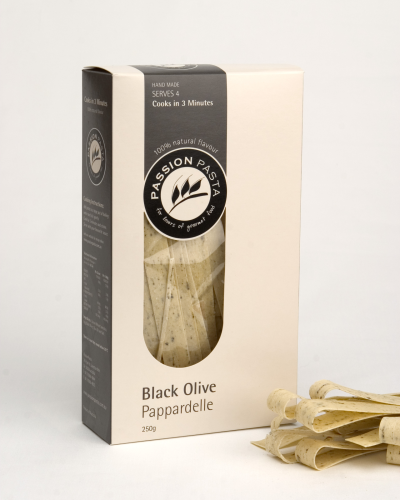 PASSION PASTA BLACK OLIVE PAPPARDELLE 1KG