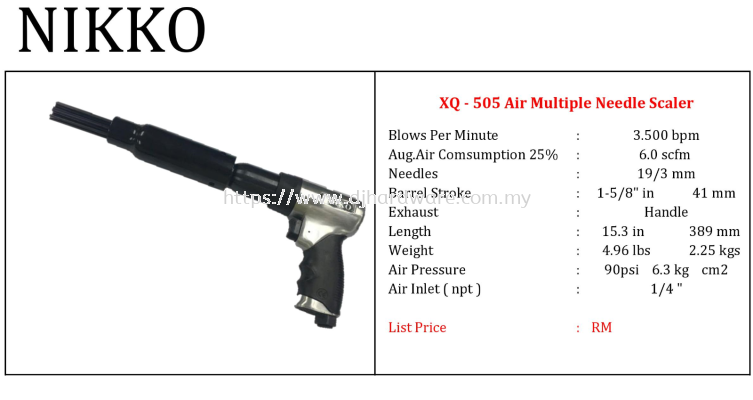 NIKKO XQ 505 AIR MULTIPLE NEEDLE SCALER (TS)