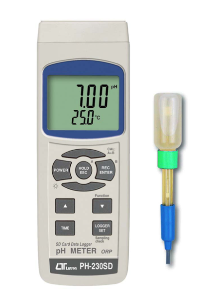 lutron ph-230sd ph meter, sd card real time data recorder