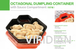 Octagonal Dumpling Container with sauce compartment JYLQ Series Food Container