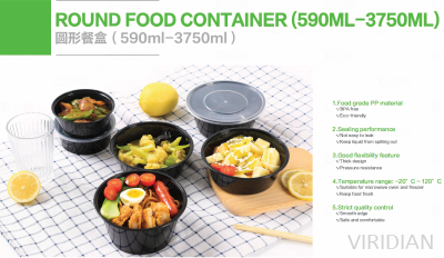 Round food container 590ml-3750ml