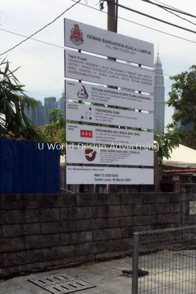 Construction Project signboard at KualaLumpur,wilayah