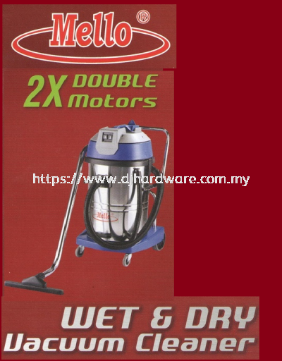 MELLO WET & DRY VACUUM CLEANER 2X DOUBLE MOTORS SC 602J (WS)