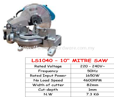LEVER ELECTRIC MITRE SAW 10" LS 1040  (TS)