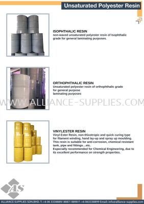Isophthalic Resin / Orthophthalic Resin / Vinylester Resin