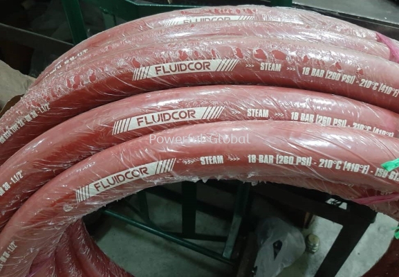 FLUIDCOR High Temperature Steam Hose Red