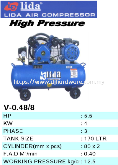 LIDA AIR COMPRESSOR HIGH PRESSURE V 0.48 (TS)