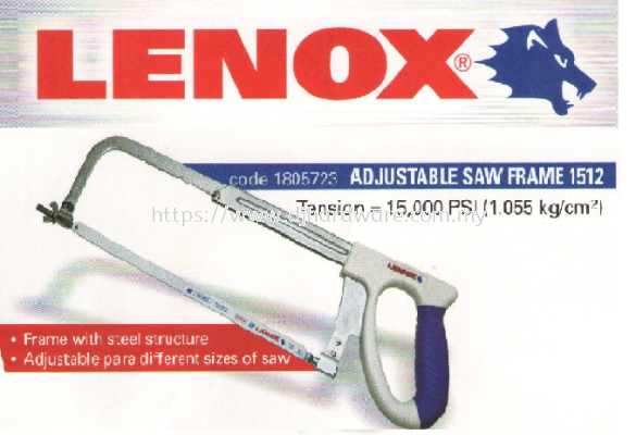 LENOX ADJUSTABLE SAW FRAME 1512 1805723 (WS)