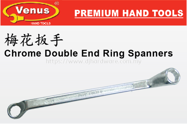 VENUS PREMIUM HAND TOOLS CHROME DOUBLE END RING SPANNERS (WS)