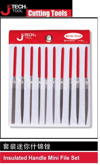 JETECH CUTTING TOOLS INSULATED HANDLE MINI FILE SET (WS)