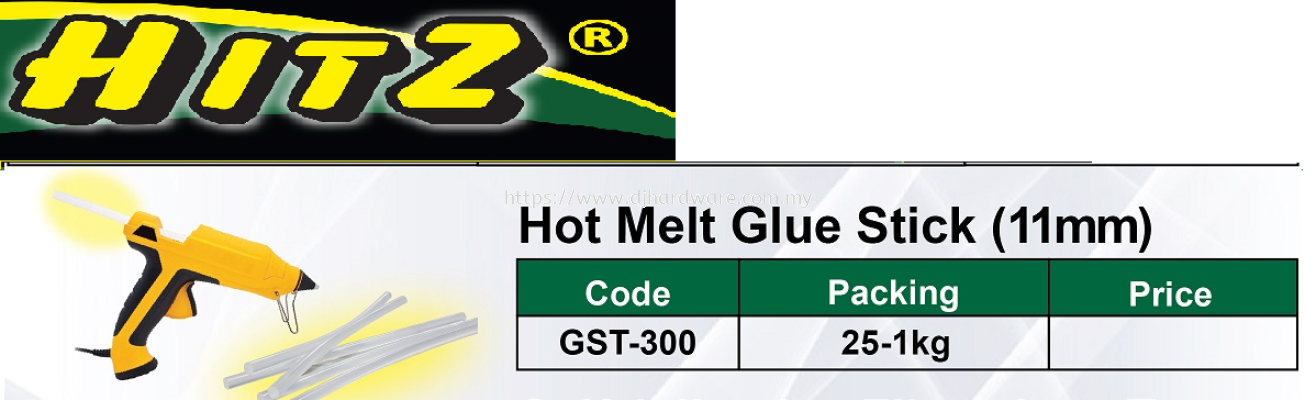 HITZ HOT MELT GLUE STICK 11MM (WS)