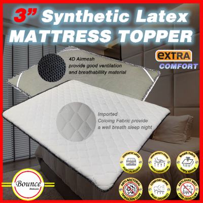 Premium 3" Mattress Topper Super Comfy Single Queen King Size Foldable Mattress protector