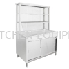 Stainless Steel Tea Counter with Glass Overshelf Kitchen Equipment