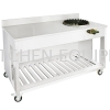 Stainless Steel Roti Canai Counter with C50 Burner Kitchen Equipment