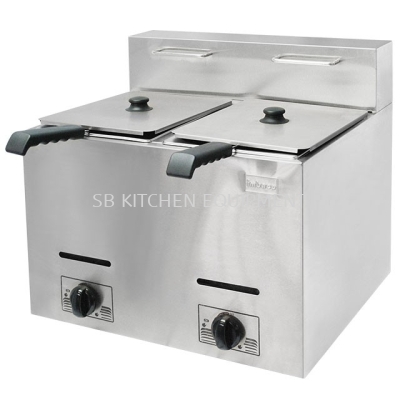 Gas Deep Fryer Double