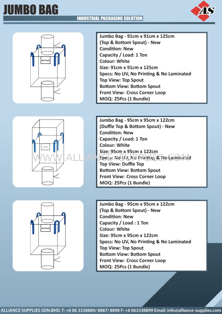 Jumbo Bags Jumbo Bags Storage & Workspace INDUSTRIAL PACKAGING SOLUTION