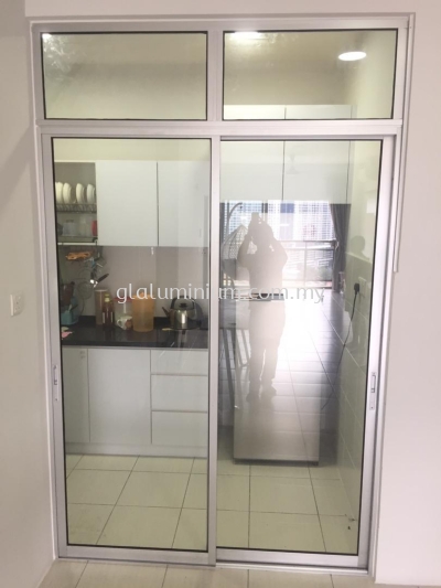 S.. door p/c white + clear glass @Residence platinum Teratai, jalan Kuraman, Kuala Lumpur 