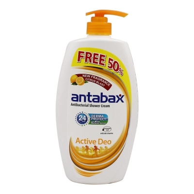 ANTABAX SHOWER CREAM ACTIVE DEODORANT 12 X 650ML + 50%