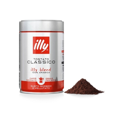 ILLY GROUND MOKA CLASSICO COFFEE - CLASSIC ROAST, 250G